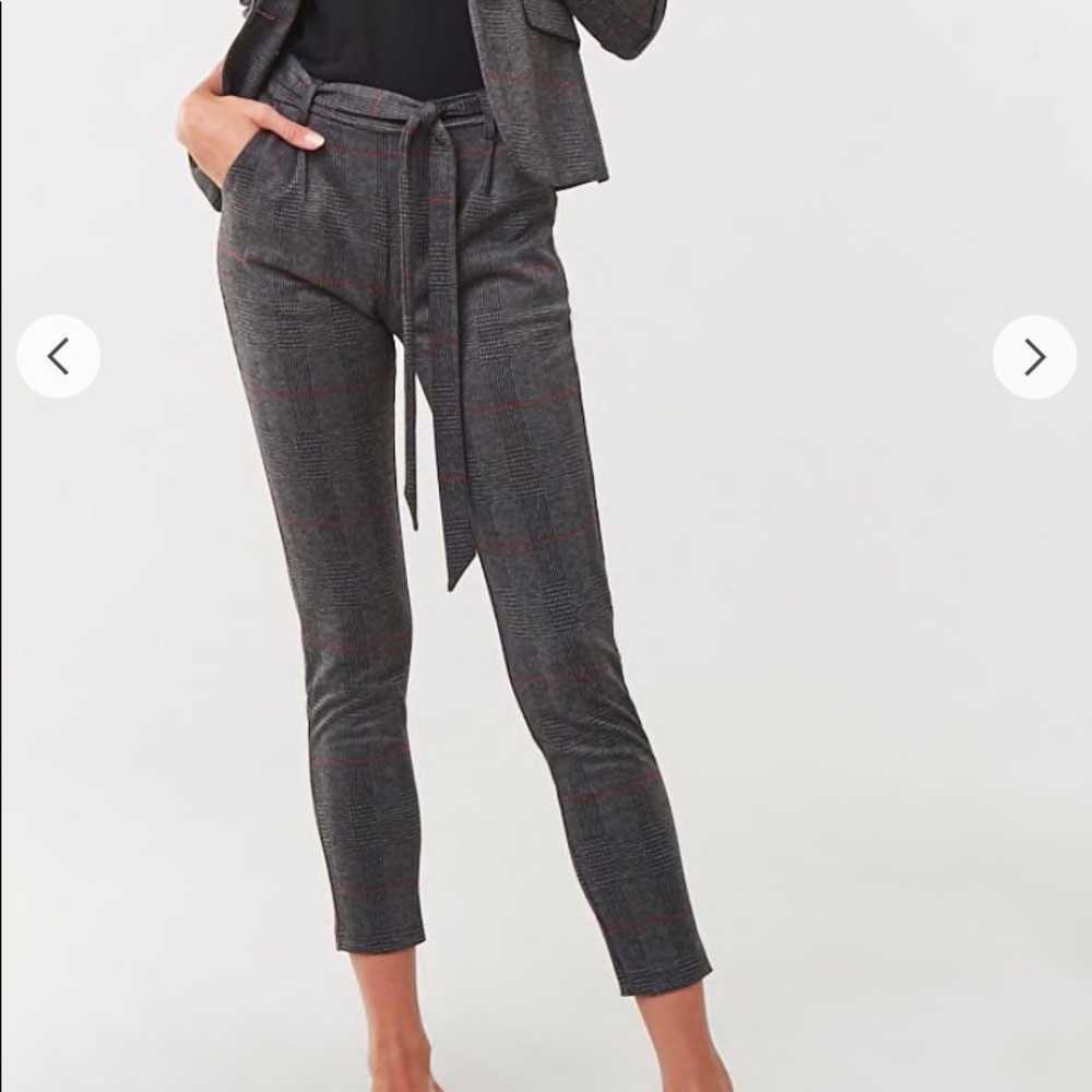 Love Tree Plaid Trouser Pants - Picture 2 of 3